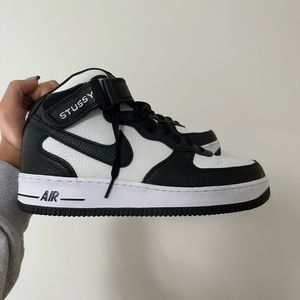 Stussy x Nike Air Force 1 Mid SP “ Panda “ Black / White - Sz: 9